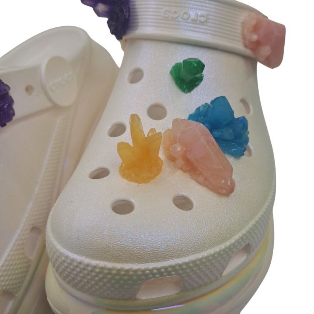 Crocs Lil Nas X Mega Crush Clogs iridescent with crystal Jibbitz charms Unisex - Picture 2 of 10